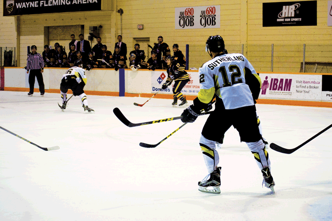 Bisons get steamrolled by Huskies in men’s hockey