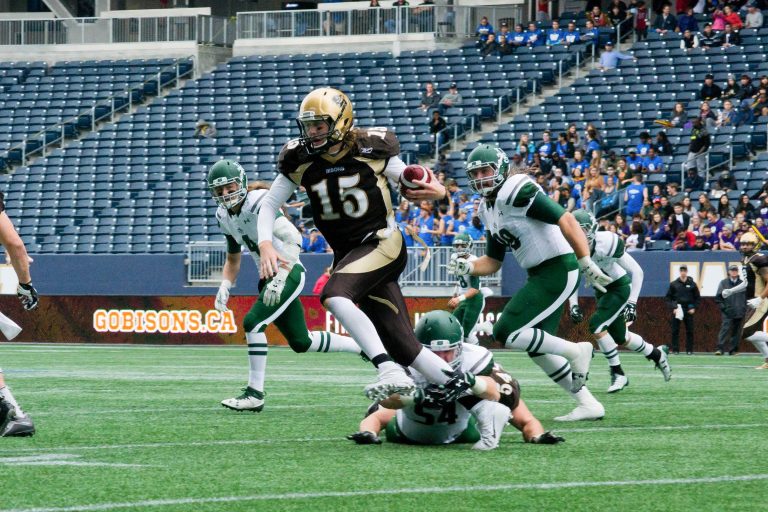 Under centre with Bison quarterback Theo Deezar