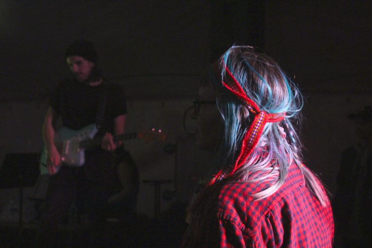 An attendee watching Living Hour at the 2017 Festival du Voyageur.