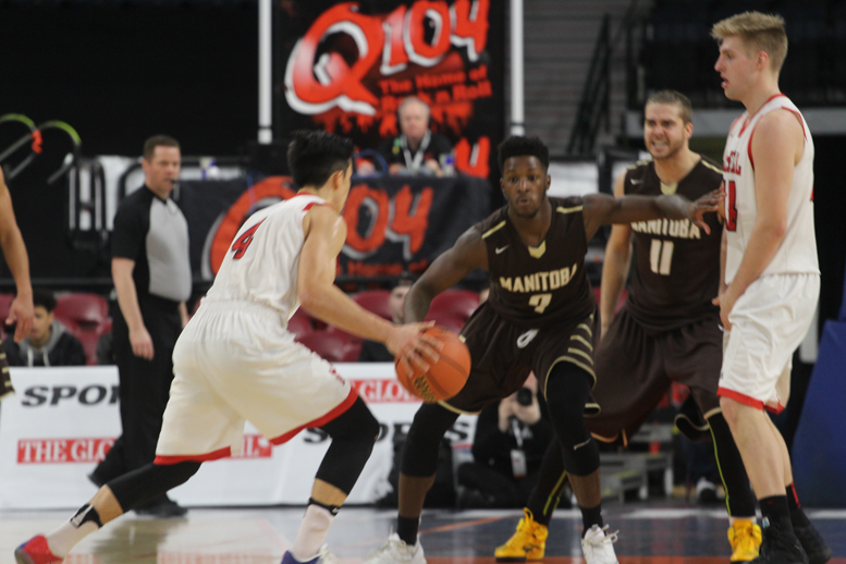 News_Men's basketball recaps_photo by Mike Still_web Bison basketball team in action at U Sports nationals in Halifax