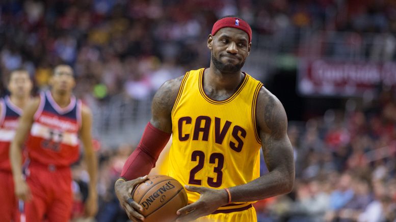Lebron James in action against the Wizards