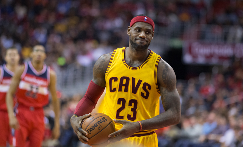 Lebron James in action against the Wizards