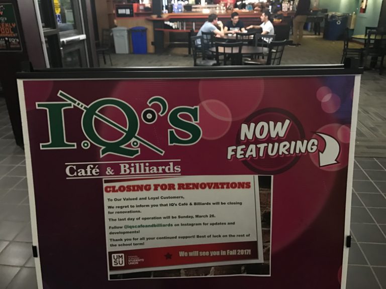 IQ’s café closed for summer renovations