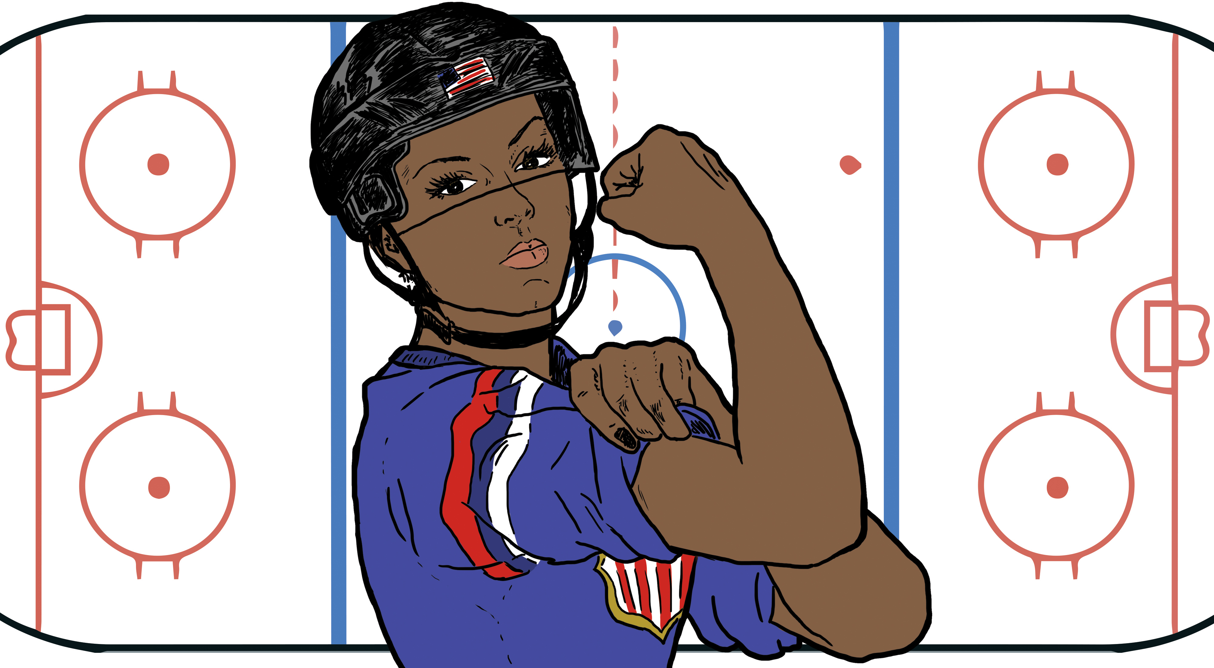 sports - rosie the riveter hockey - kelly campbell - 5x10 RGB