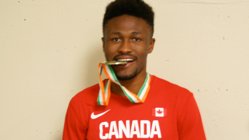 Bison track athlete Alhaji Mansaray