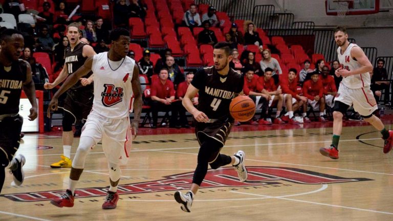 AJ Basi in action against the Winnipeg Wesmen last season.