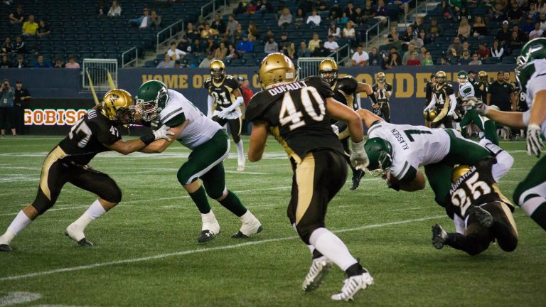 Bisons second half comeback falls short as Saskatchewan tops Manitoba 44-23