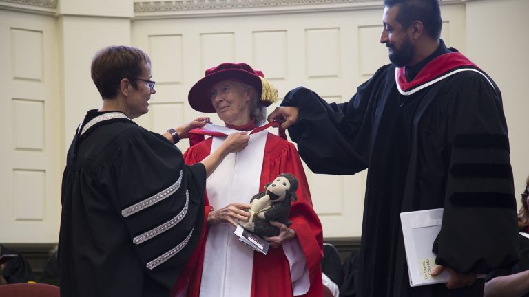Jane Goodall receives honorary degree from U of W