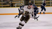 Bison forward Zach Franko in action against the Mount Royal Cougars this past weekend. Franko had two goals in the 3-2 win on Oct. 28.