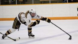 Courtlyn Oswald of the Bison women's hockey team.
