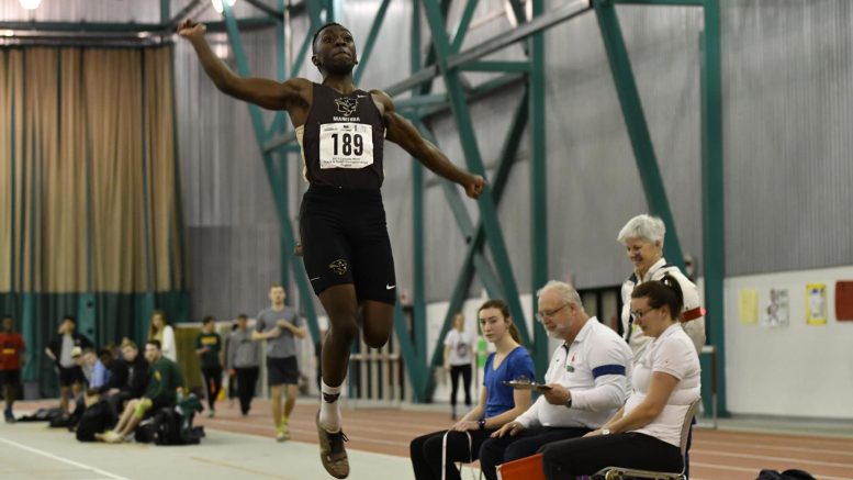 Bison long jumper Gee-ef Nkwonta in action last year.