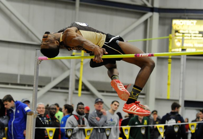 Bison Oyinko Akinola won silver in the men's high jump at U SPORTS nationals in Windsor, Ont.