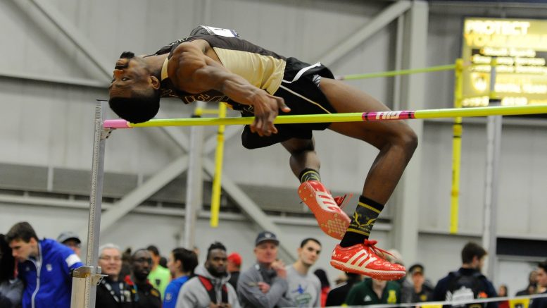 Bison Oyinko Akinola won silver in the men's high jump at U SPORTS nationals in Windsor, Ont.