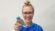 Bison forward Venla Hovi with her bronze medal from the 2018 Winter Olympics. Supplied.