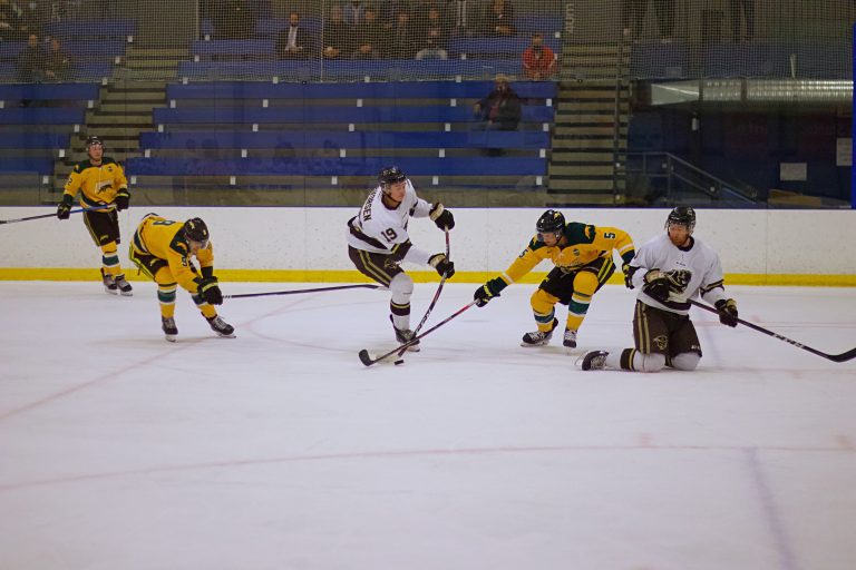 Bisons men’s hockey swept by Huskies