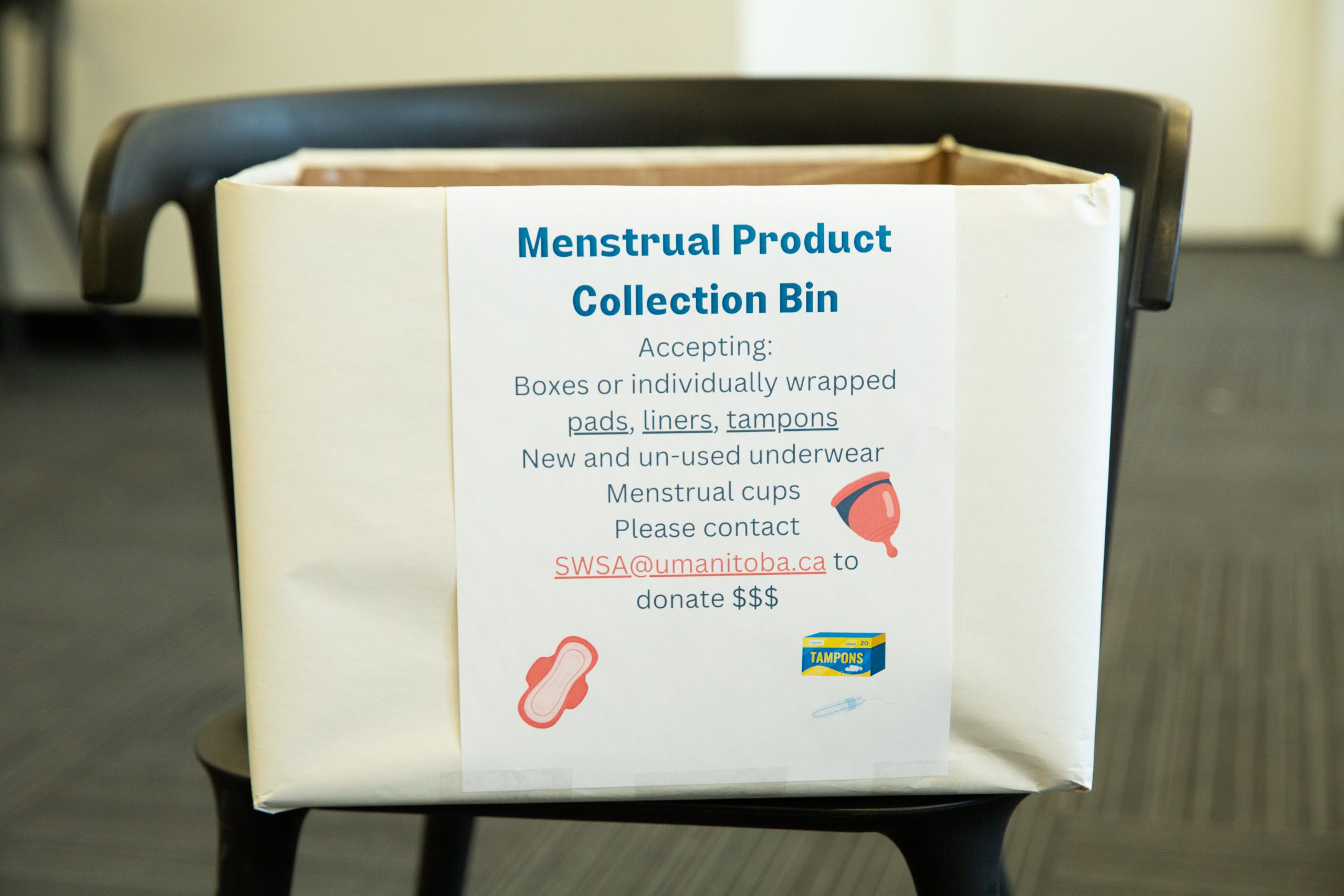 Student group collects period product donations The Manitoban