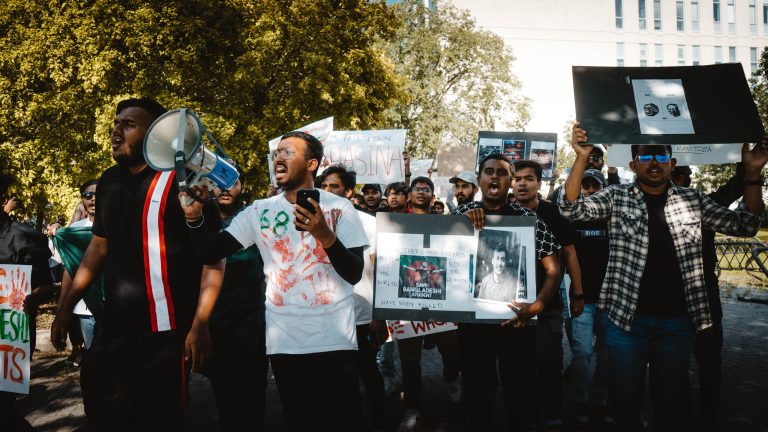 Bangladeshi Students’ Association protests violence against quota system protestors