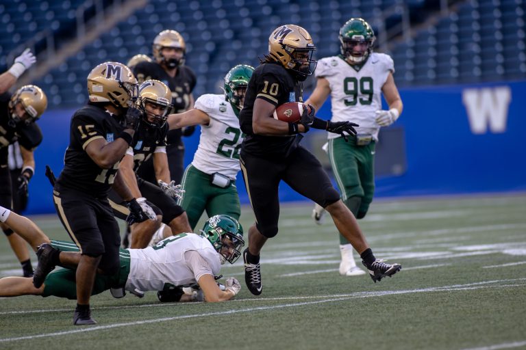 Bisons men’s football secures first win of the season
