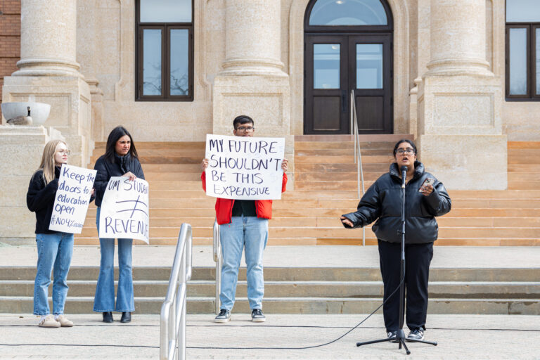 Students rally against 4 per cent tuition increase