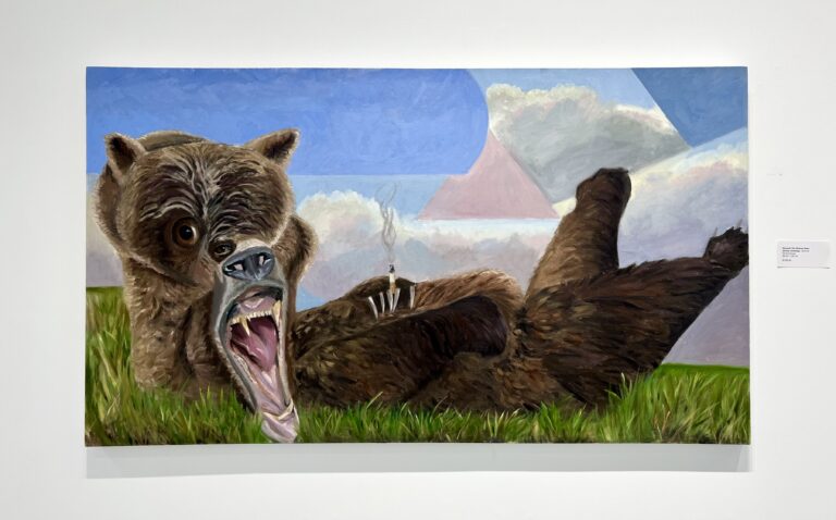 Chris Simonite paints satirical wildlife in Hinterland WTF?